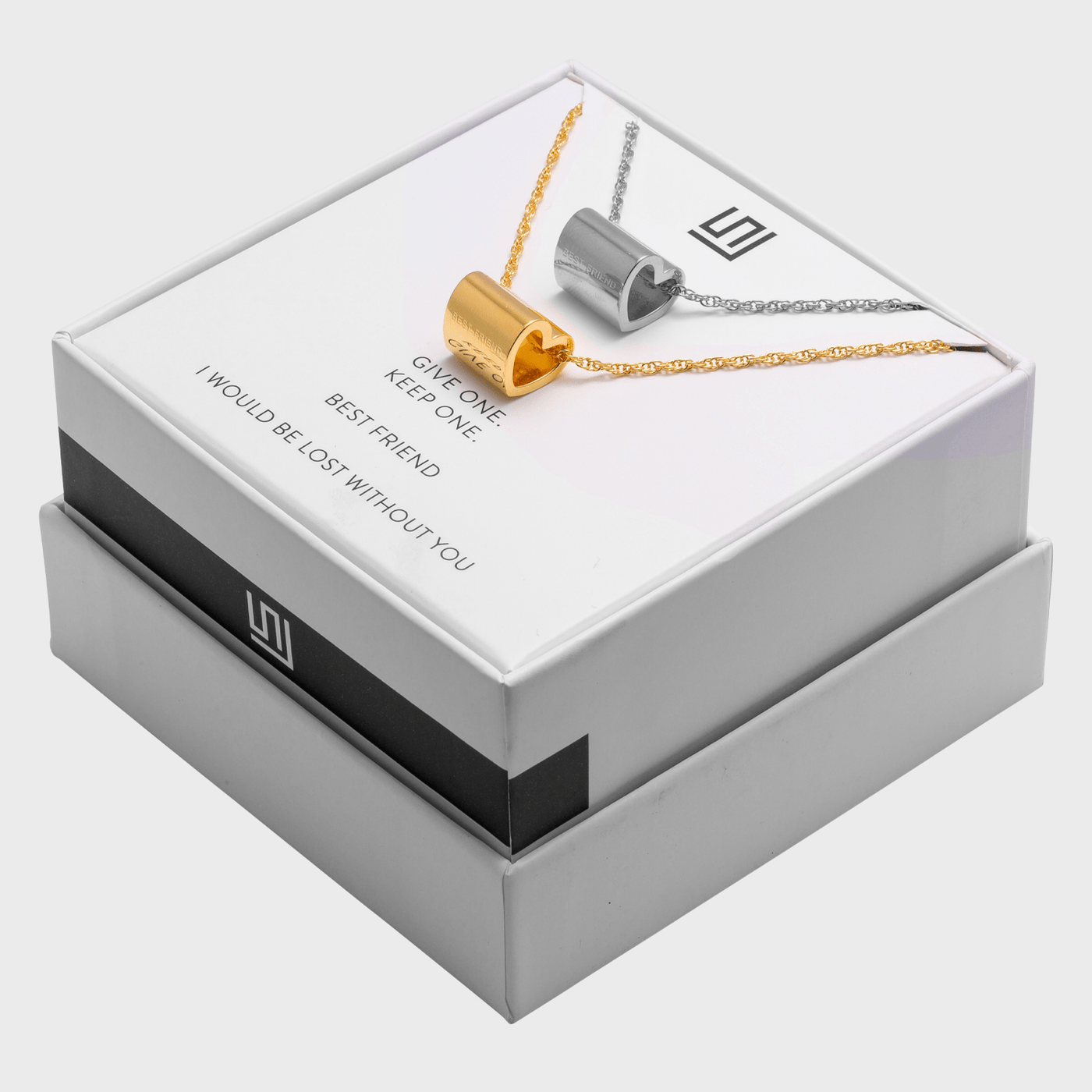 BEST FRIENDS OPEN HEART Necklace Gift Set