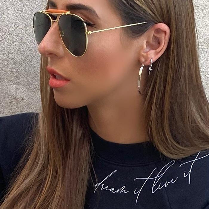 MOON Huggie Earrings